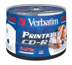 Verbatim 43438 Full Face Inkjet Printable 52x CD-R 50 Tub