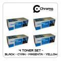 Compatible HP CE320A, CE321A, CE322A, CE323A Multi Pack of 4 Toners (CMYK)