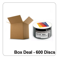Ritek/ Traxdata White Full Face Inkjet Printable CD-R 52x - Box Deal of 600 Discs
