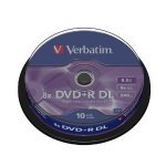 Verbatim 43666 DVD+R 8x Double Layer 10 Pack Spindle
