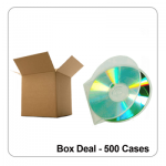 Genuine Clear C-Shell Clam Cases - 500 Bulk Box