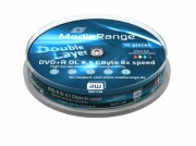 MediaRange Double Layer DVD+R DL White Inkjet Printable 10 Pack