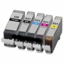 CVB Media USA - PGi-520 CLi 521 Canon Compatible Black & Colours Cartridge Multipack