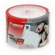 Fortis White Full Face Inkjet Printable 16x Blank DVD-R - 50 Stack