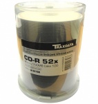 Traxdata Ritek PRO-Series CD-R 52x White Full Face Thermal Printable - 100 Spindle Tub